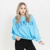 Champion Crewneck Croptop Sweatshirt 116082-BF003 modrá