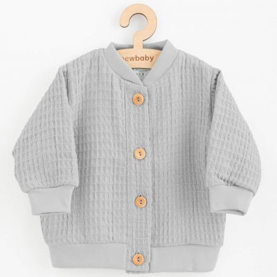 Dojčenský mušelínový kabátik New Baby Comfort clothes sivá - 68 (4-6m)