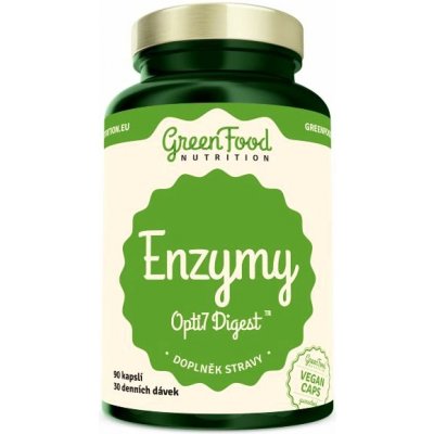 GreenFood Enzýmy Opti 7 Digest vegan 90 kapsúl