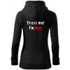 Trust me I´m Mgr. / Ver mi som Magister. - Mikina dámska trendy zipper s kapucňou - 2XL ( Čierna )