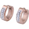 HARAHU Náušnice ZA 21030 Zlato Ružová/Krištáľová HR21030