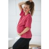 Tričko na dojčenie Mamahood Red Stripes