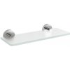 X-ROUND sklenená polica 200mm, chróm/mliečne sklo XR009-02