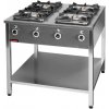 KROMET Voľne stojaci plynový varič 4-horák, 900X850x850 mm | KROMET, 000.KG-4L
