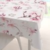 Biante Bavlnený štvorcový obrus Sandra SA-583 Ružové kvety s vetvičkami na bielom 60x60 cm