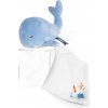 Plyšová veľryba na maznanie Whale Blue Doudou et Compagnie v darčekovom balení modrá 15 cm od 0 mes