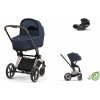 Cybex Platinum CYBEX Priam Conscious Collection Travel Set + Cloud T i-Size dark navy 2022 rose gold