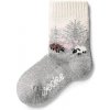 Vlnka Detské ponožky s ovčou vlnou Merino láska šedá