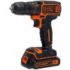 BLACK+DECKER Náradie - 18V AKU vŕtací skrutkovač, 2x aku 1,5 Ah Li-Ion, nabíjačka BDCDC18KB-QW