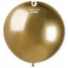 Svet balonku Guľatý chrómový balónik SHINY zlatý 80 cm