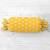 Biante Vankúš valec bonbon Sandra SA-598 Biele bodky na žltom 15x40 cm