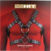 Virgite Love Hit Bondage Harness Mod. 6, čierny koženkový pánsky postroj