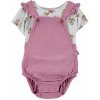 CARTER'S Set 2dielny tričko kr. rukáv, nohavičky na traky Purple Flowers dievča NB/ veľ. 56