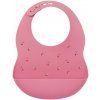 NATTOU Podbradník silikónový so zapínaním ružový bez BPA