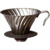 Hario Dripper V60-02 Metal SIlver 1-4 šálky