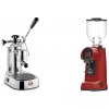 La Pavoni Europiccola Lusso + Eureka Helios 75, ferrari red