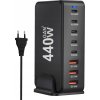Sieťová Nabíjačka Reagle 8v1 GaN III 440W, 5x USB-C, 3x USB-A