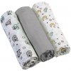 Baby Ono BABYONO Plienky mušelínové super soft, 3ks sivá