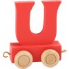 Dřevěný vláček barevná abeceda písmeno U