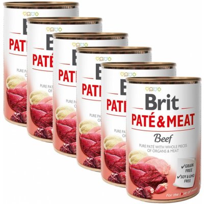 Konzerva Brit Paté & Meat Beef 6 x 400 g