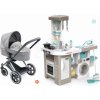 Set kočík a elektronická kuchynka Cybex Landau 3v1 Priam Corolle so zvukom a práčka so žehliacou doskou a žehličkou