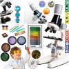 DETSKÝ MIKROSKOP EDUKAČNÝ 1200X + SÚPRAVA PREPARÁTOV DO MIKROSKOPU 13ks