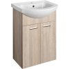 AQUALINE ZOJA umývadlová skrinka 50,5x74x30cm, dub platina 51057