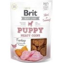 Brit maškrty Jerky Puppy Turkey Meaty Coins 80 g