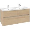 VILLEROY & BOCH Collaro závesná skrinka pod dvojumývadlo, 4 zásuvky, 1261 x 480 x 610 mm, Nordic Oak, C14700VJ
