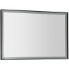 SORT zrkadlo s LED osvetlením 100x70cm, čierna matná