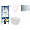 Cenovo zvýhodnený závesný WC set Geberit do ľahkých stien / predstenová montáž + WC Ideal Standard Tesi 111.355.00.5NF2