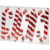 Dekorácia MagicHome Vianoce, Vianočná lízanka, bielo-červená, 12,5 cm, bal 6ks (8091902)