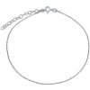Silvego Strieborná guličková retiazka na nohu diamond cut 1 mm TTBMBKD380A-22 cm