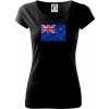 Nový Zéland fotka vlajky - Pure dámske tričko - L ( Čierna )
