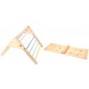 Drevený Piklerovej trojuholník 59 cm set s montessori doskou - pastelový
