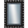 DANTIK - Zrkadlo v rámu, rozmer s rámom 50x70 cm z lišty ROKOKO čierna lesklá (2632)