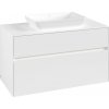 VILLEROY & BOCH Collaro závesná skrinka pod umývadlo na dosku (umývadlo v strede), 2 zásuvky, s LED osvetlením, 1000 x 500 x 548 mm, White Matt, C109B0MS