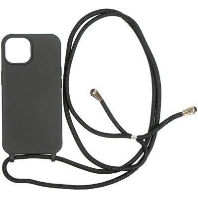 Mobile Origin Lanyard Case Black iPhone 15 LYC-S-BLK-15