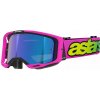 ALPINESTARS okuliare Vision 8 Vista 2026, ružové fluo/žlté fluo/zelené, zrkadlové modré plexi