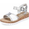 Dámske sandále RIEKER V4365-90 strieborná S4 41
