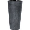 PlasticFuture Kvetináč Tubus Effect tmavosivý, 20 cm