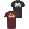 Pánske tričká Lonsdale 117433-Black/Oxblood hnedá 5XL Lonsdale 4255581506588