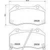 Sada brzdových platničiek kotúčovej brzdy BREMBO P 23 182
