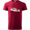 Formula v závode - Klasické pánske tričko vyššej gramáže - 4XL ( Marlboro červená )