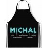 Impar zástěra Mužská jména Neon Michal