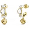 Guess Fashion pozlátené náušnice s kryštálmi Mamounia JUBE05571JWYGT/U