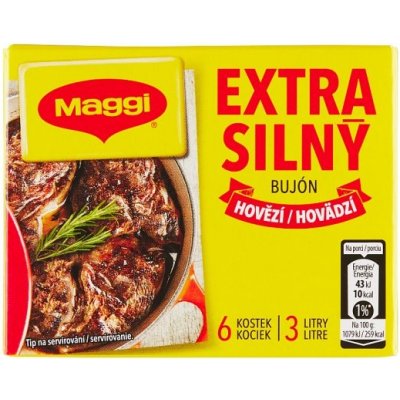 Maggi Extra silný hovädzí bujón v kocke 3 l 6 x 10 g