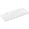Hansgrohe Xelu Q - Dvojumývadlo, 120x48 cm, bez prepadu, 2 otvory na batériu, biela 60322450