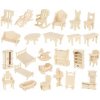 Kruzzel 3D puzzle nábytok pre bábiky 34 ks