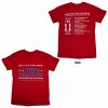 Tričko The Beatles - Washington '64 Stars Setlist, Unisex,Červená,XL
